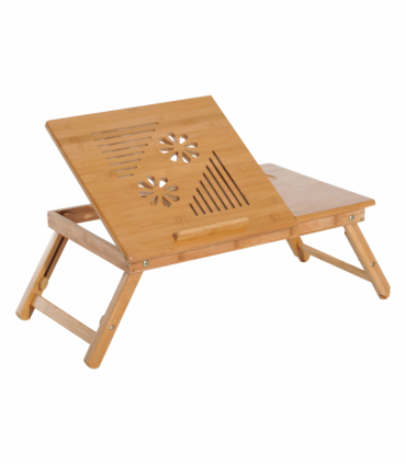 Portable Laptop Desk Notebook Tray PC Bed Drawer Adjustable Bamboo HOMCOM