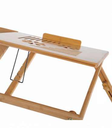 Portable Laptop Desk Notebook Tray PC Bed Drawer Adjustable Bamboo HOMCOM