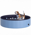 Portable Pet Paddling Pool Swimming Bath Cat Dog Puppy Foldable Blue 120cm