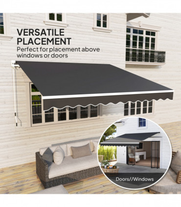 Premium Hand Crank Canopy Awning - Adjustable, Lightweight Protection