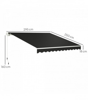 Premium Hand Crank Canopy Awning - Adjustable, Lightweight Protection