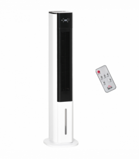 Quiet Air Cooler, Humidifier Evaporative Ice Cooling Fan Bedroom, White
