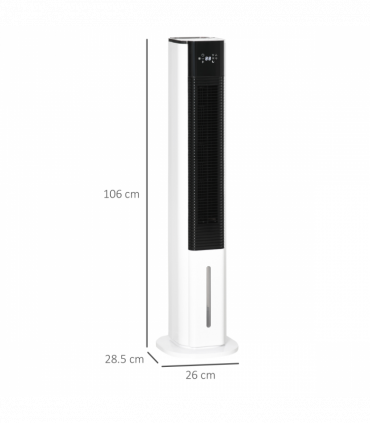 Quiet Air Cooler, Humidifier Evaporative Ice Cooling Fan Bedroom, White
