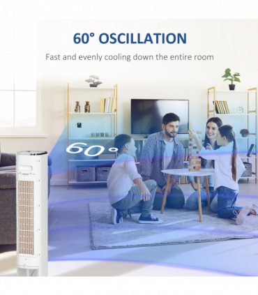 Quiet Air Cooler, Humidifier Evaporative Ice Cooling Fan Bedroom, White