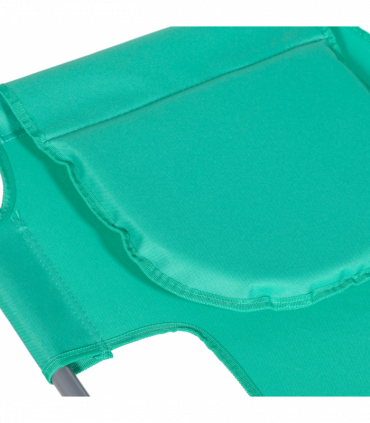 Reclining Lounge Chair Face Cavity  with Pillow Green