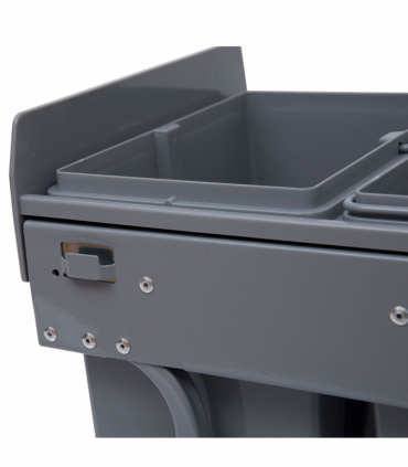 Recycle Waste Bin Pull Out Dustbin Recycling Cabinet  40L-Grey