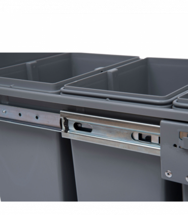 Recycle Waste Bin Pull Out Dustbin Recycling Cabinet  40L-Grey