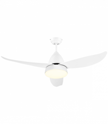 Reversible Ceiling Fan with Light, 3 Blades White LED Remote  White