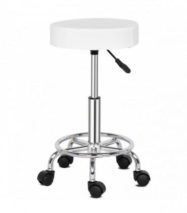 Round Stool Ha Ha Feet Rotation Bar Stool White