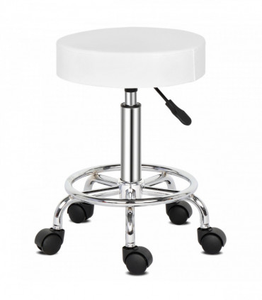 Round Stool Ha Ha Feet Rotation Bar Stool White