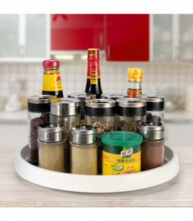 Round Turntable Organizer Multifunctional Non-Slip Spice Rack (Large)