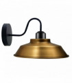 Retro Industrial Wall Lights Fittings E27 Indoor Sconce Metal Bowl Shape Shade For Basement, Bedroom, Home Office