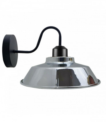 Retro Industrial Wall Lights Fittings E27 Indoor Sconce Metal Bowl Shape Shade For Basement, Bedroom, Home Office