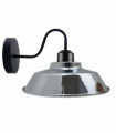 Retro Industrial Wall Lights Fittings E27 Indoor Sconce Metal Bowl Shape Shade For Basement, Bedroom, Home Office