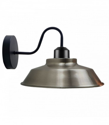 Retro Industrial Wall Lights Fittings E27 Indoor Sconce Metal Bowl Shape Shade For Basement, Bedroom, Home Office