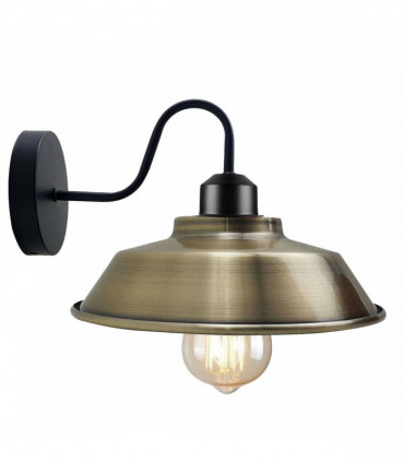 Retro Industrial Wall Lights Fittings E27 Indoor Sconce Metal Bowl Shape Shade For Basement, Bedroom, Home Office