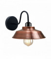 Retro Industrial Wall Lights Fittings E27 Indoor Sconce Metal Bowl Shape Shade For Basement, Bedroom, Home Office