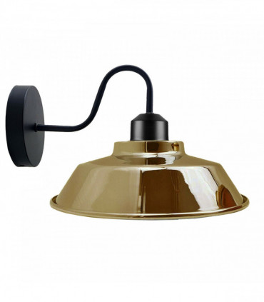 Retro Industrial Wall Lights Fittings E27 Indoor Sconce Metal Bowl Shape Shade For Basement, Bedroom, Home Office