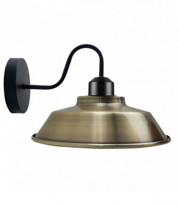 Retro Industrial Wall Lights Fittings E27 Indoor Sconce Metal Bowl Shape Shade For Basement, Bedroom, Home Office