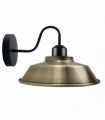 Retro Industrial Wall Lights Fittings E27 Indoor Sconce Metal Bowl Shape Shade For Basement, Bedroom, Home Office