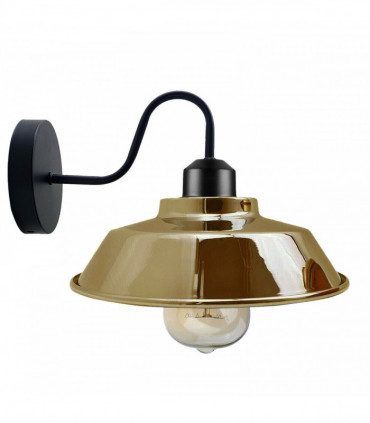 Retro Industrial Wall Lights Fittings E27 Indoor Sconce Metal Bowl Shape Shade For Basement, Bedroom, Home Office