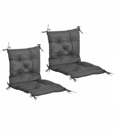 Set of 2 Garden Chair Cushions Seat Pad for Outdoor & Indoor Use