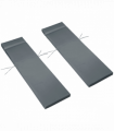 Set of 2 Lounger Cushions Deep Seat Patio Cushions with Ties Dark Grey