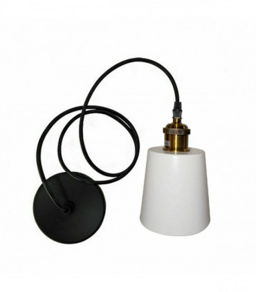 Single Industrial White Vintage Modern Ceiling Hanging Pendant Lamp