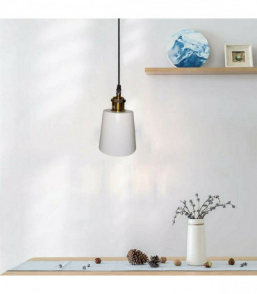 Single Industrial White Vintage Modern Ceiling Hanging Pendant Lamp