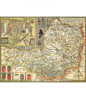 Somerset Historical Map 1000 Piece Jigsaw Puzzle (1610)