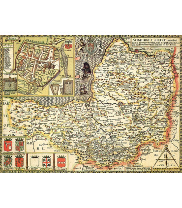 Somerset Historical Map 1000 Piece Jigsaw Puzzle (1610)