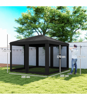 Spacious Pop-Up Canopy Tent - 3x3m with Mesh Curtains & Portable Design