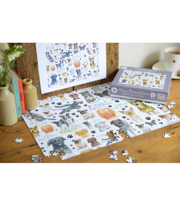 Stay Pawsitive 500 Piece Jigsaw Puzzle