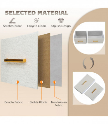 Stylish Cream White Storage Unit with Nine Drawers and Durable Steel Frame