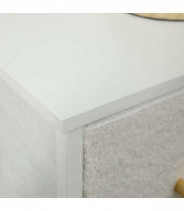 Stylish Cream White Storage Unit with Nine Drawers and Durable Steel Frame