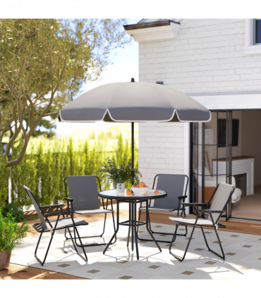 Stylish Outdoor Dining Set with Parasol - Comfortable & Durable Garden Furniture