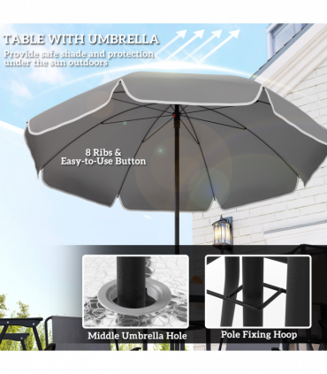 Stylish Outdoor Dining Set with Parasol - Comfortable & Durable Garden Furniture