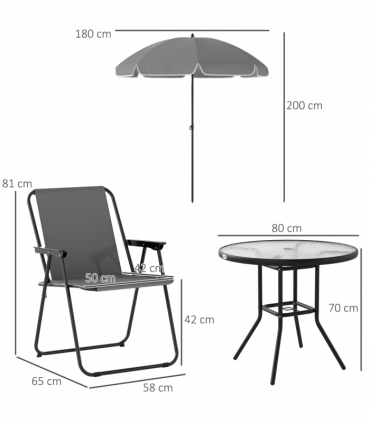 Stylish Outdoor Dining Set with Parasol - Comfortable & Durable Garden Furniture