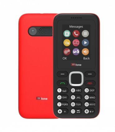 TTfone TT150 Big Button Phone for Elderly  Unlocked, Loud Volume, Easy to Use, Long Battery Life - Red O2 Pay as you go