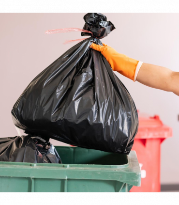 Tidyz 50 Black Refuse Sacks Bin Bags, 50L