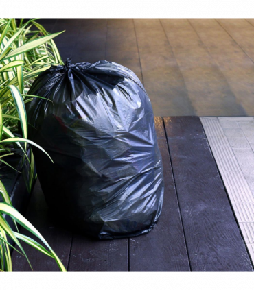 Tidyz 50 Black Refuse Sacks Bin Bags, 50L