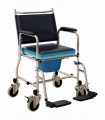 Versatile Commode Shower Chair Wheelchair with Footrest for Comfort