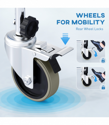 Versatile Commode Shower Chair Wheelchair with Footrest for Comfort