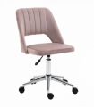 Vinsetto Mid-Back Swivel Home Office Chair Scallop Computer Chair Pink