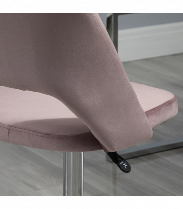 Vinsetto Mid-Back Swivel Home Office Chair Scallop Computer Chair Pink