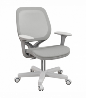 Vinsetto Office Chair, 360° Swivel Desk Chair with Security Wheels, Grey