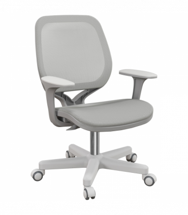 Vinsetto Office Chair, 360° Swivel Desk Chair with Security Wheels, Grey