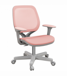 Vinsetto Office Chair, 360° Swivel Desk Chair with Security Wheels, Pink