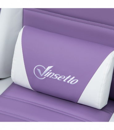 Vinsetto Racing Style Gaming Chair with Footrest Removable Rabbit Ears, Purple