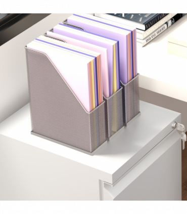 Vinsetto Steel File Cabinet with Lock Hanging Bar for Letter A4 Legal Size White